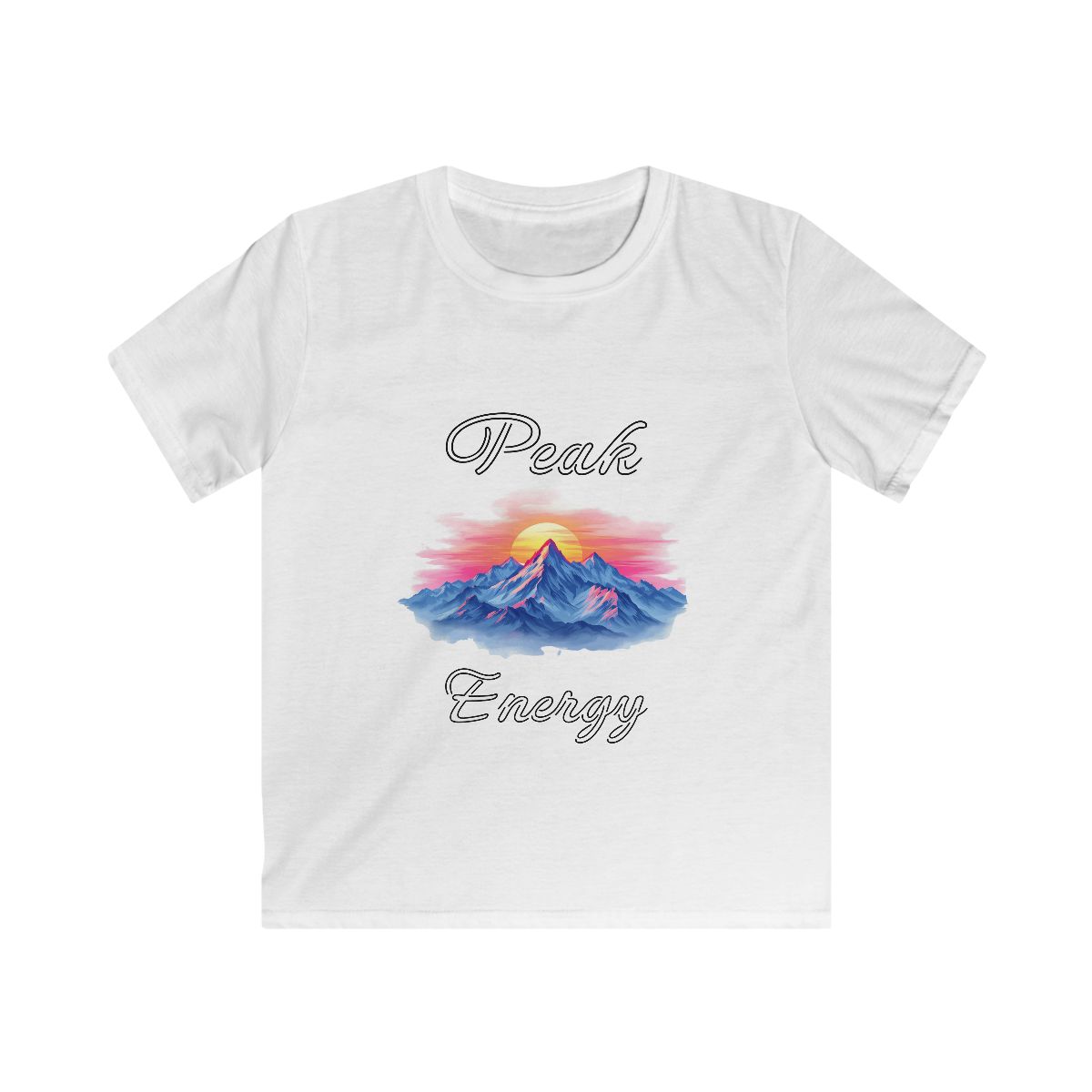 Kids Softstyle Tee - Vibrant Adventure T-Shirt for Playful Spirits, Perfect for Summer, Birthdays, and Outdoor Fun, Peak Energy Design